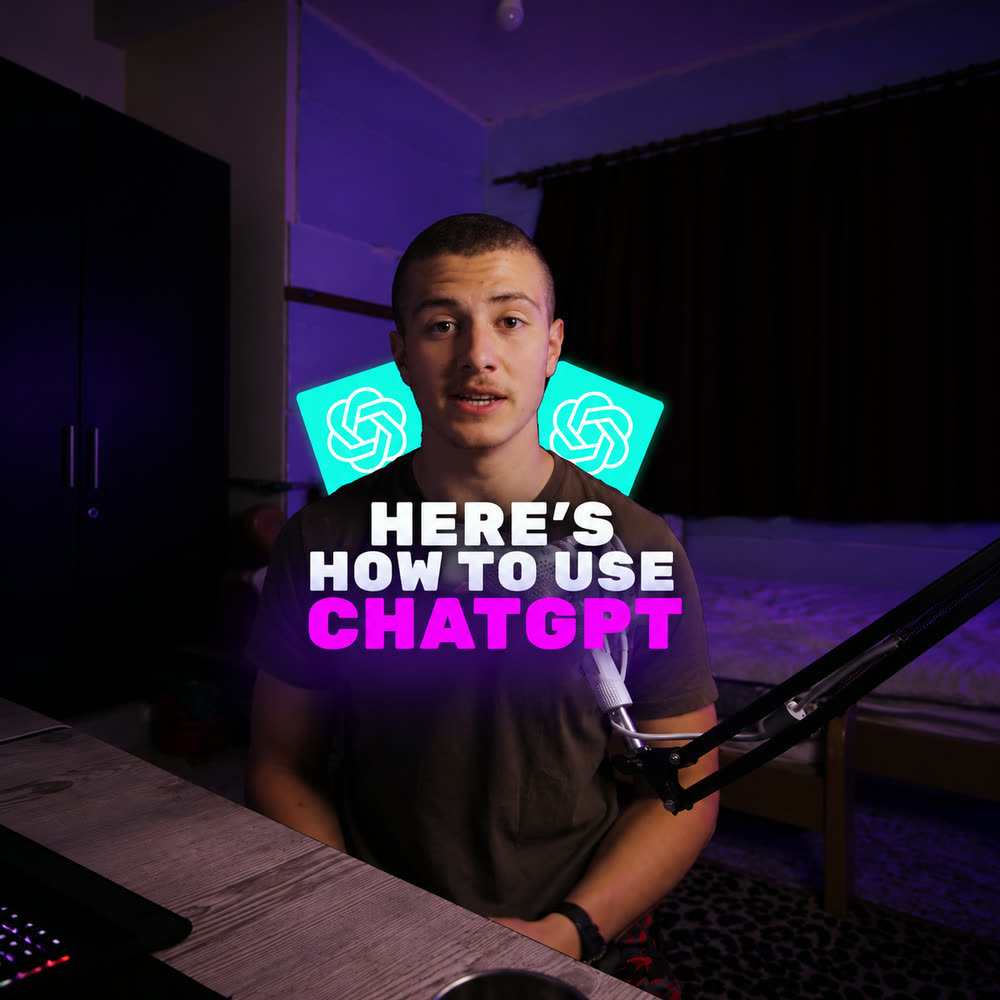 Talking-head reel thumbnail about using ChatGPT